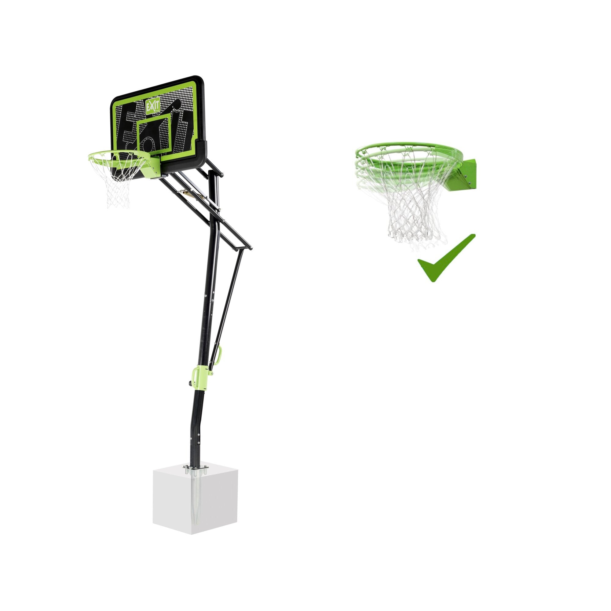 Exit Galaxy Basketballkorb mit Dunkring Black Edition Bodenmontage Main
